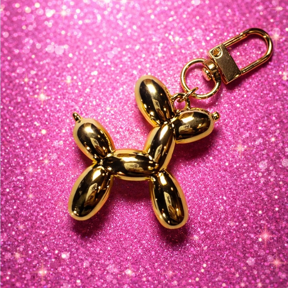 Gold Balloon Dog Keychain - Picture 10 of 10